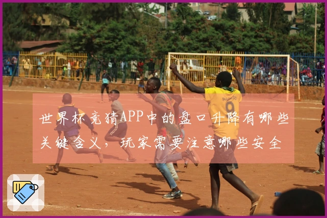 世界杯竞猜APP中的盘口升降有哪些关键含义，玩家需要注意哪些安全合规问题？
